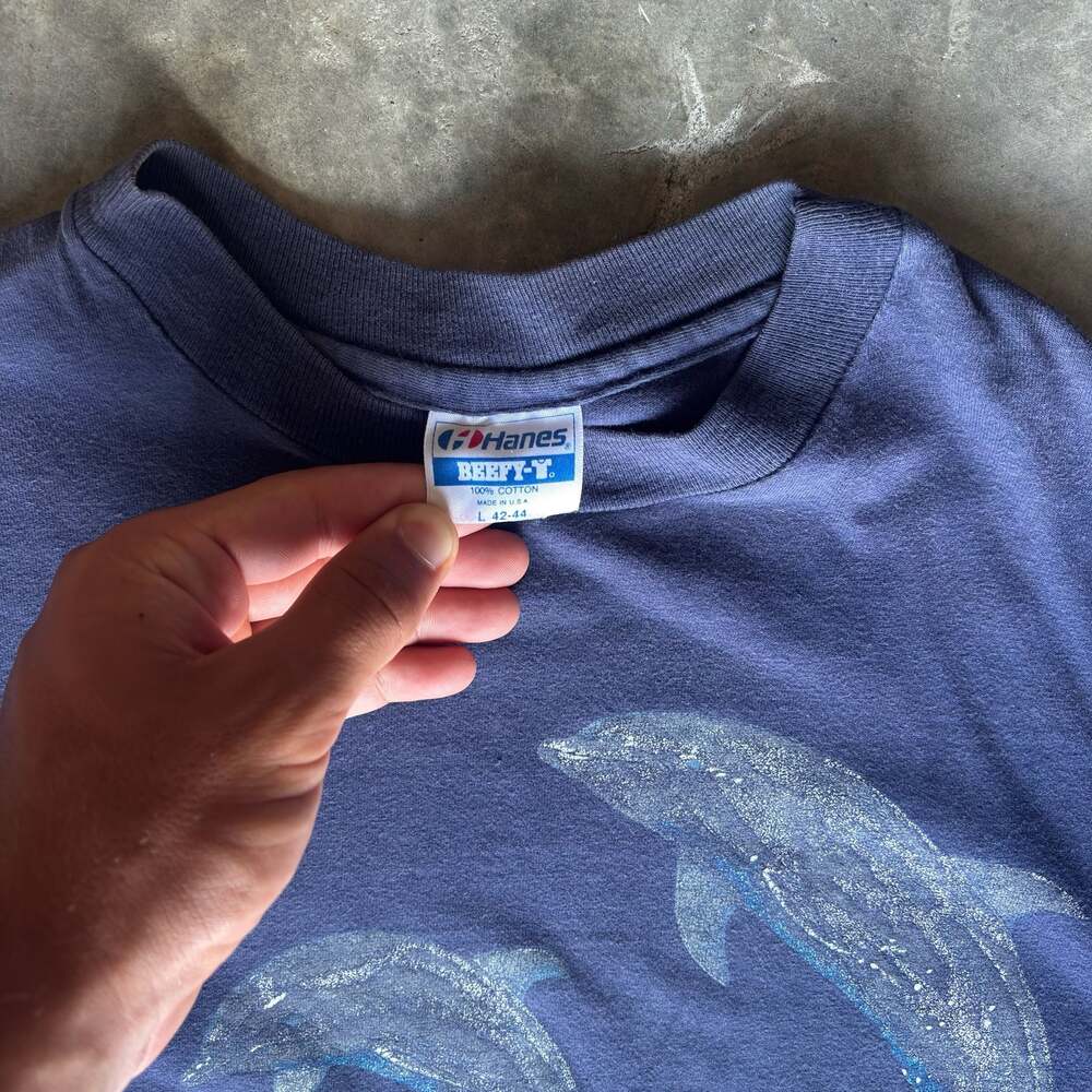 Vintage 90s Endangered Dolphins Animal Rights Sur… - image 3